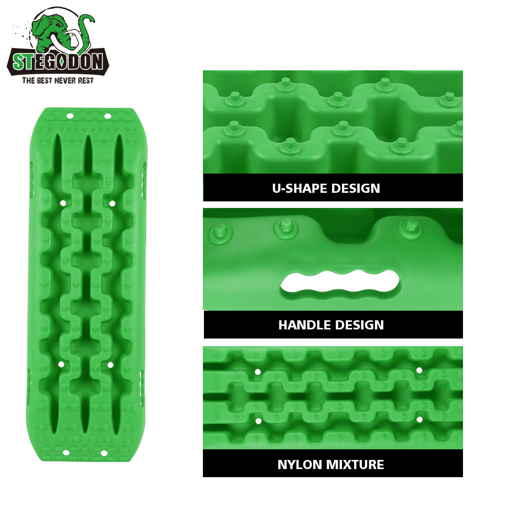 CStern Grip Mat, Rescue Wheel Ladder, Anti Slip Mat, Non-Slip Plate,  Traction Groove, Grip Plates, 2 Pcs Green, For Off-Road Wheels, Tyres, Ice,  Mud, Sand, Snow, Stepped Strong, Self Help : 