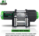 STEGODON New 4500 LBS Electric Winch,12V Steel Cable Winch with Wireless Handheld Remote and Wired Handle
